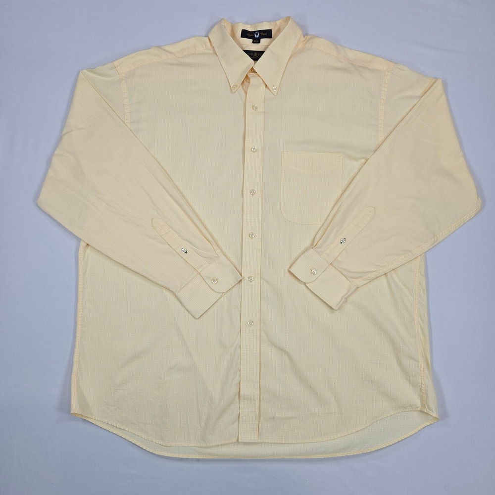 Vintage Tommy Hilfiger Gold Crest Yellow Check Shirt 18-36 Hong Kong‎ Cotton